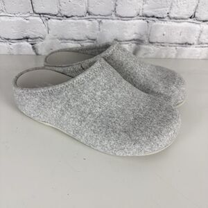 FitFlop Shuv Felt Clogs Slippers in Tiptoe Gray Slide Shoes
